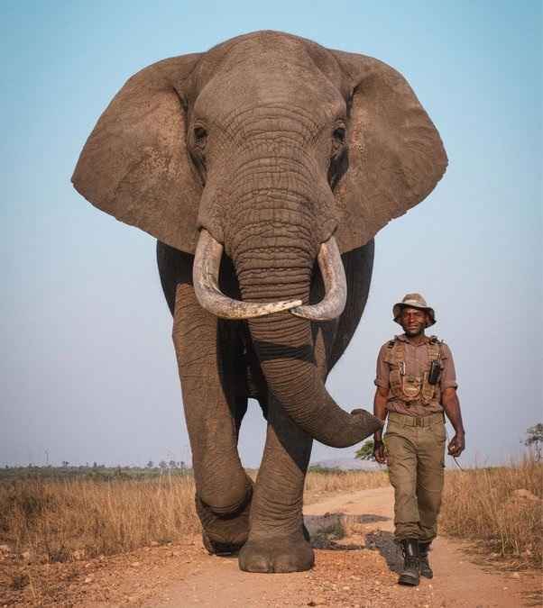 How Do Elephant Show Affection to Humans