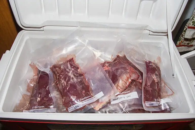 Vacuum Sealed Deer Meat