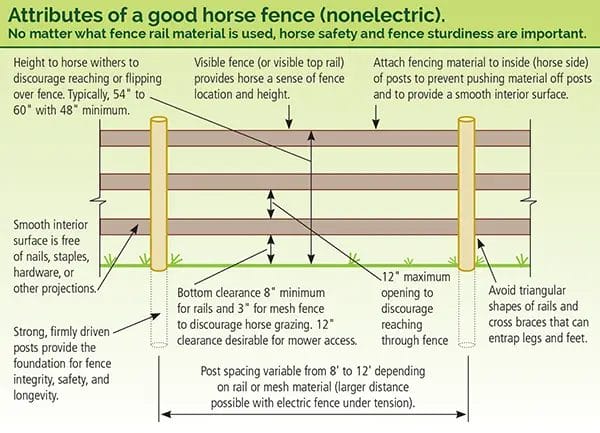 how tall should a horse fence be
