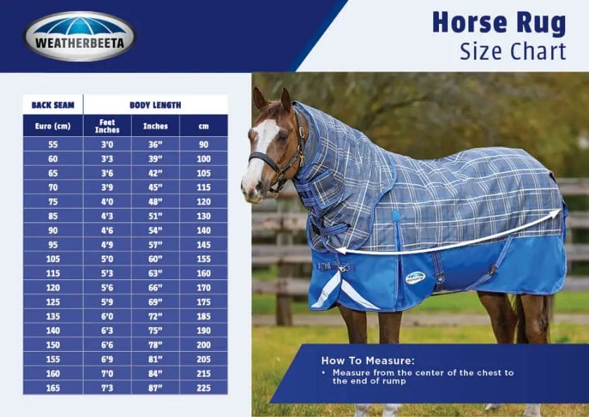 how to measure a horse blanket
